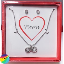 Ogrlica in uhani v darilni škatlici - Forever Infinity